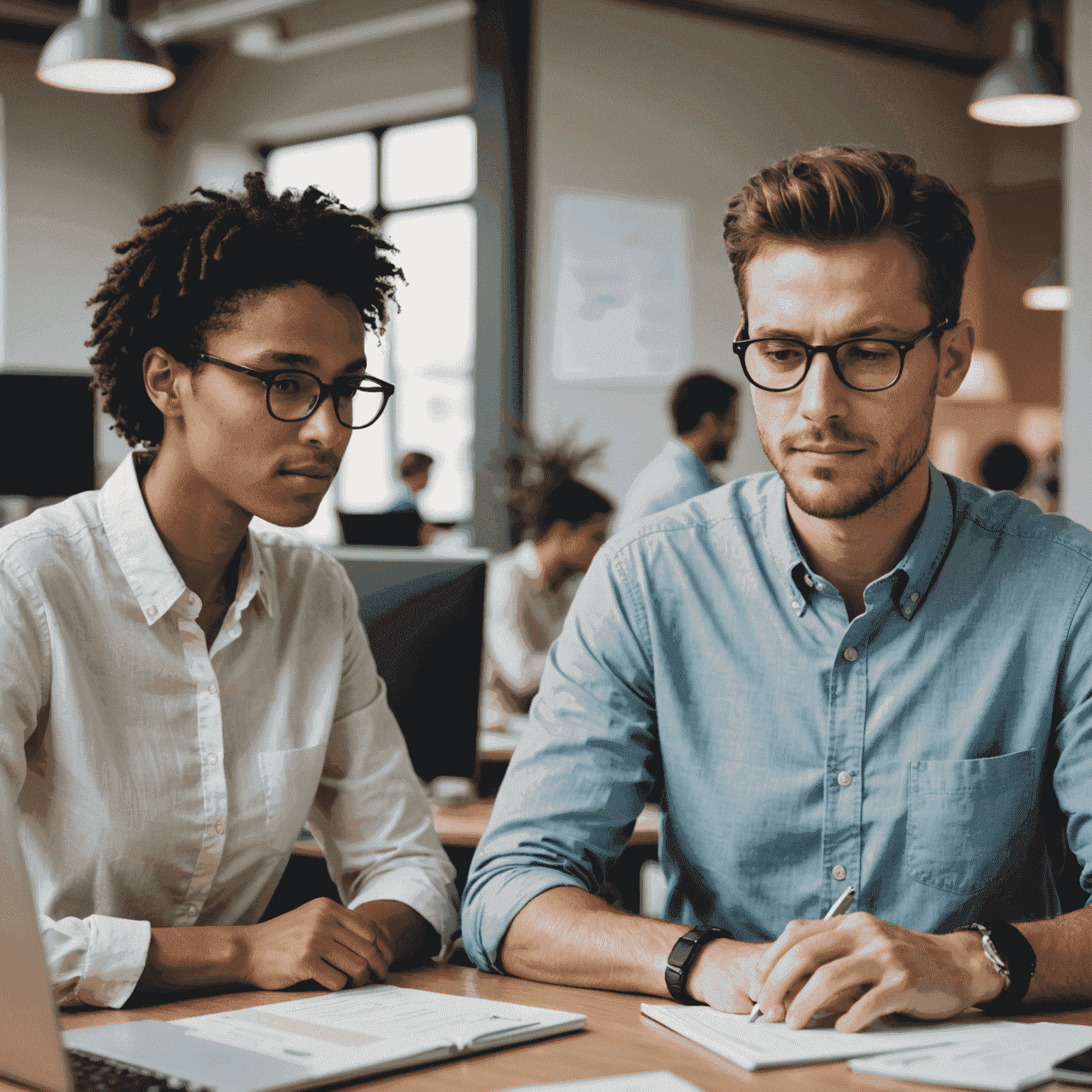 A split image showing a person in traditional office attire on one side and the same person in casual clothes working on web design on the other, symbolizing the career transition